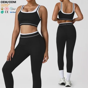 XW-LD0010 Breathable Slimming Gym Clothing Activewear Stretchy Comfortable Women Custom Contrast Color Yoga Sports Bra