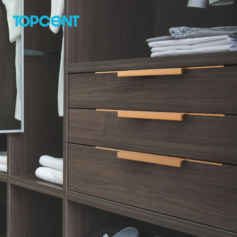 Poignée De Tiroir Noire Pour Armoire, Poignée De Porte D'armoire, Quincaillerie De Meubles Simple, Cuisine - France