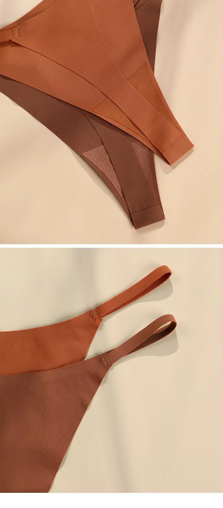 T Back Panties Thong Underwear Ice Silk Seamless Invisible Seamless G