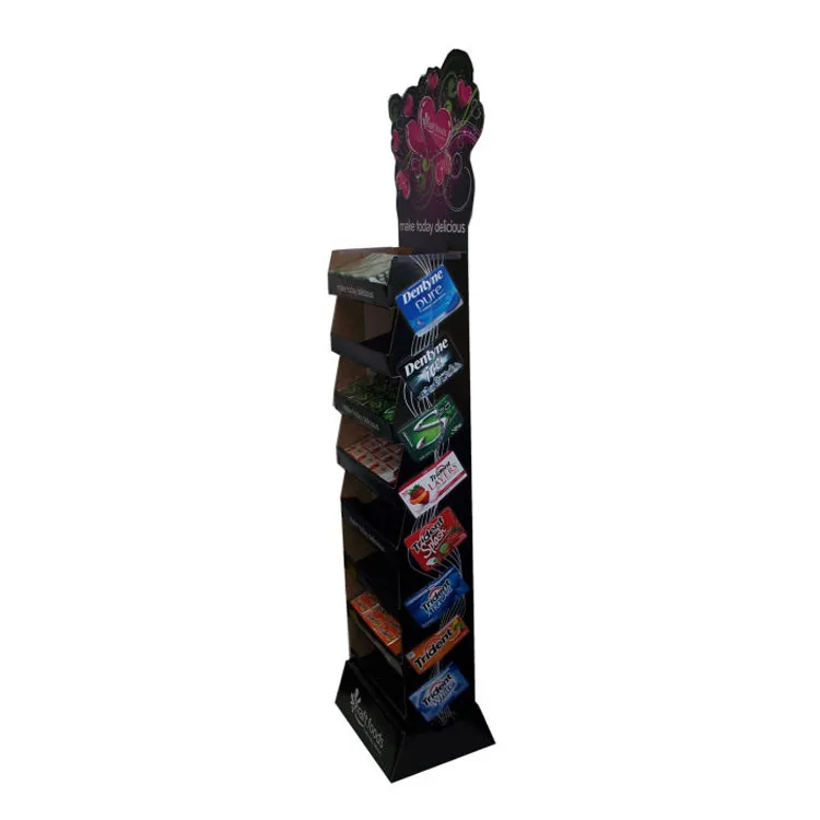 Custom Counter Top Candy Display Rack Metal Wire Desktop Groceries and Snacks Display Stand Racks for Sale