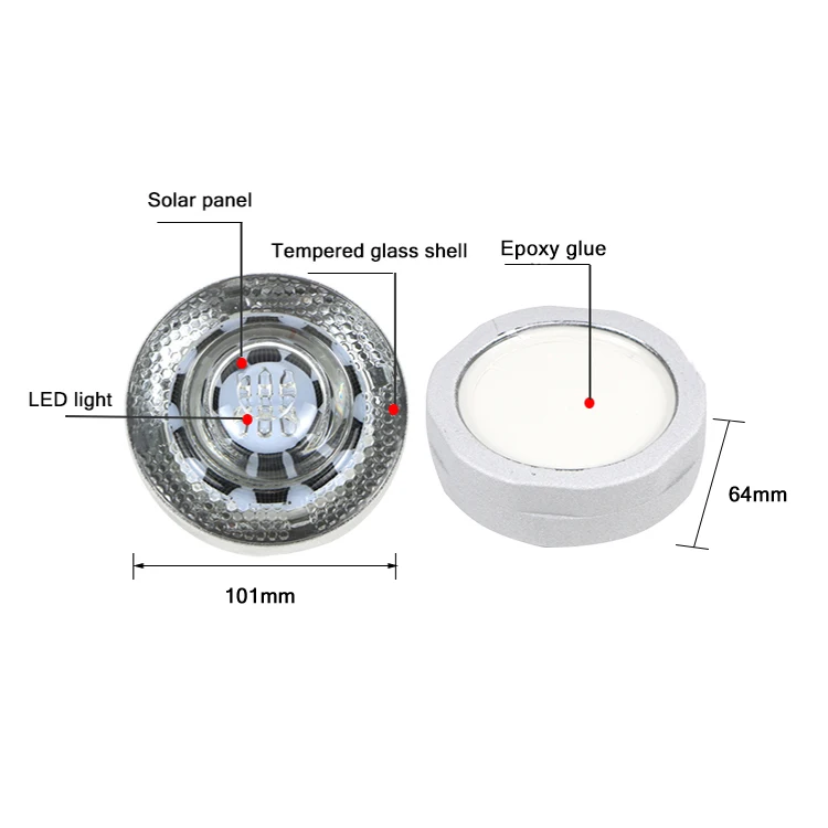 Asphalt Road Led Marker Solar Light Road Studs Solar Tempered Pavement Marker