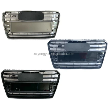 S7 Front Grille Replacement Car Grill Gloss Black Chrome A7 Front Grill for Audi A7 2013 2014 2015