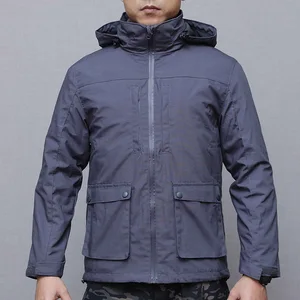 Watchman Tactical Jackets for Men Quick Dry Mens Coats Multi-Zip Windproof Cotton Jacket Tactical Jacket