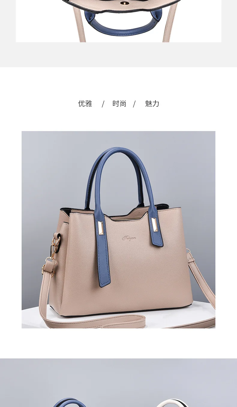 New Style Casual Women's Bags Soft Leather Ladies Handbags Multi Layer Large-capacity Single-shoulder Bag Hand Bags