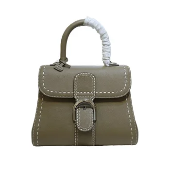 Wholesale Cheap Price Versatile Grey Genuine Leather Ladies Bags Trend Luxury Handbags For Women