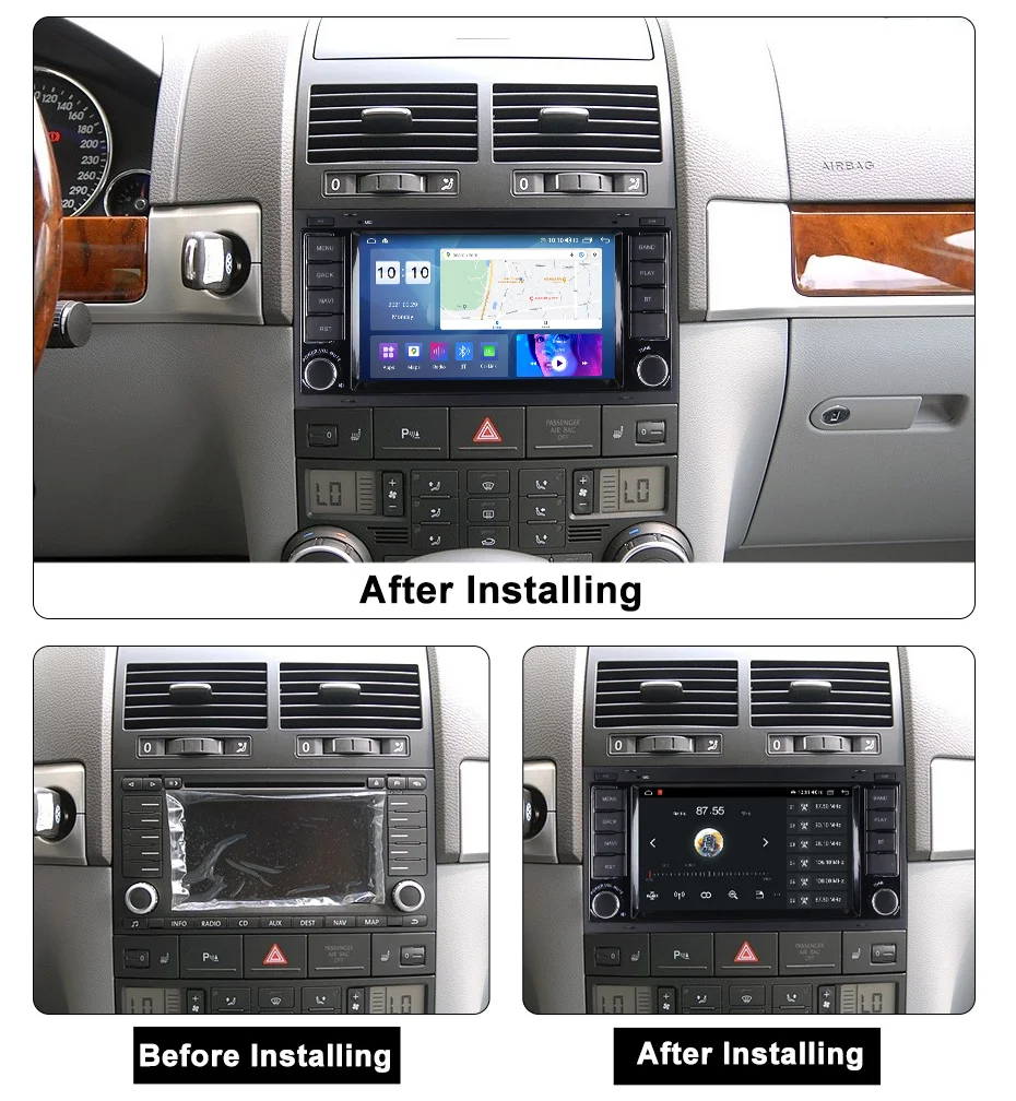 Mekede Car Radio Multimedia Dvd Player For Vw Volkswagen Touareg 2004-2011 Transporter  T5 Android Navi Gps 2din Radio Wifi - Buy Car Audio System For Vw Volkswagen  Touareg 2004 - 2011 Transporter