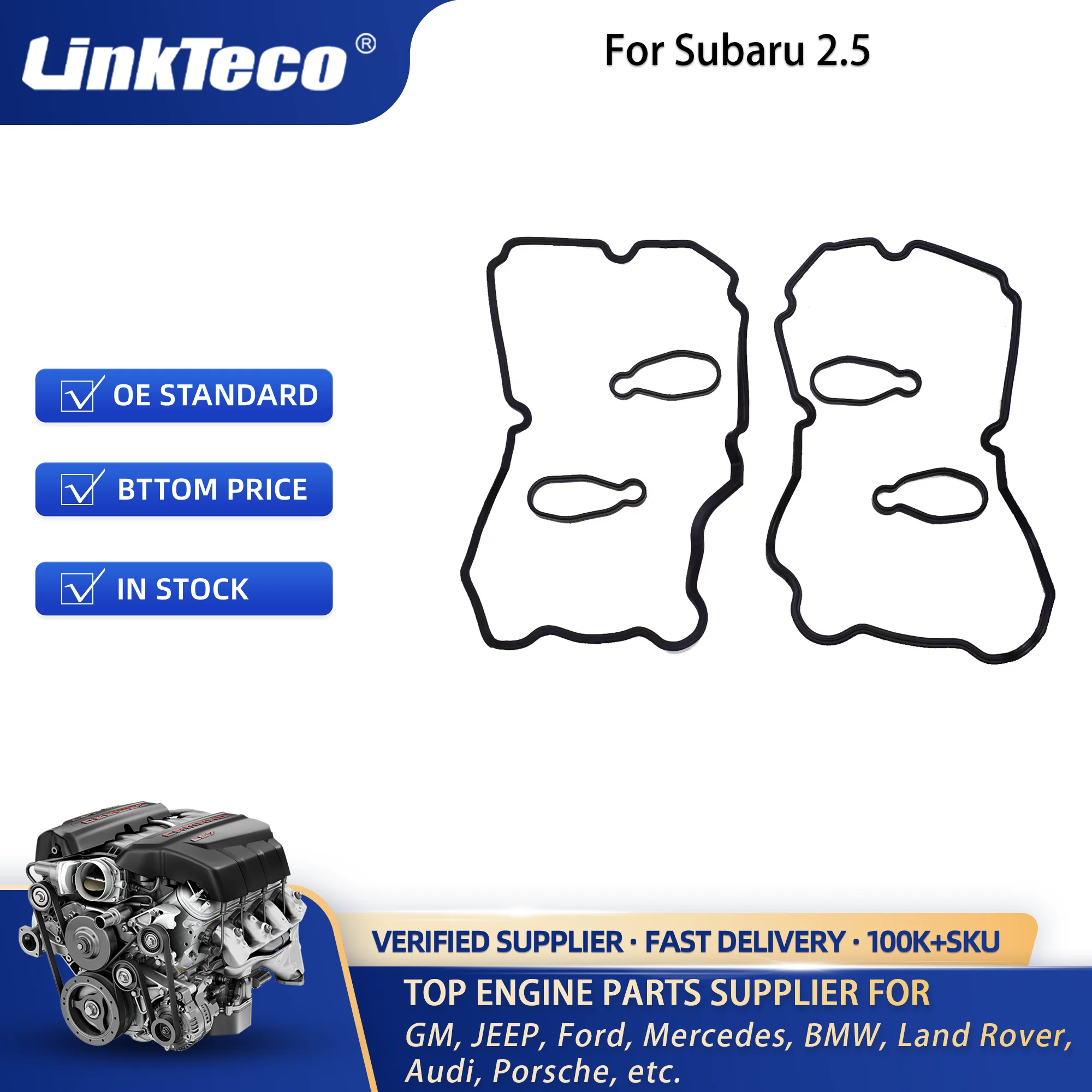 Valve Rocker Cover Gasket Kit Fit for Subaru Impreza WRX STi XT GT EJ255 Turbo 13270AA190 13272AA140