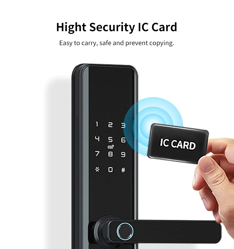 High Security 6068 Mortise Digital Lock BLE WiFi Fingerprint Card ...