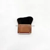 Rose gold handle drak brown hair