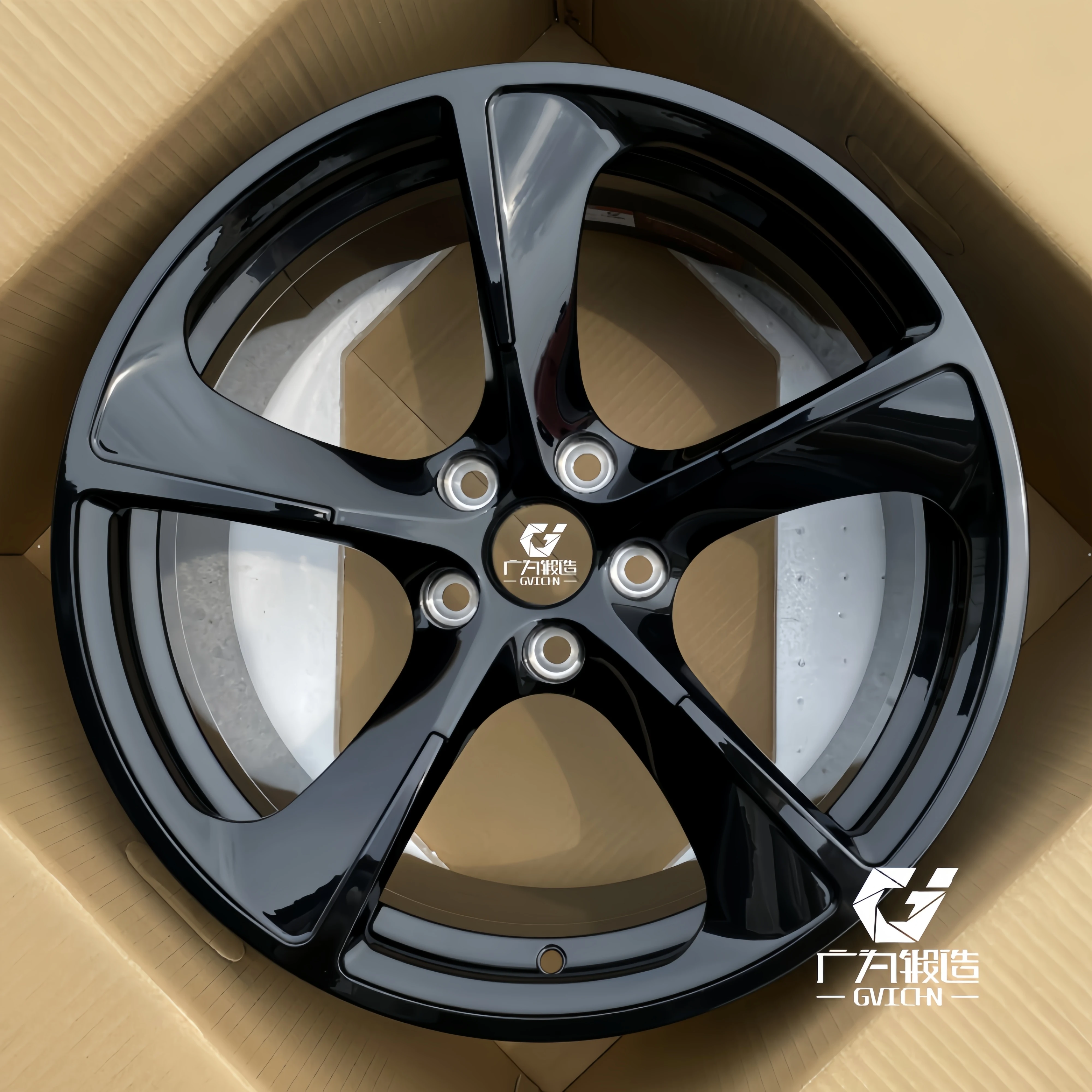 GVICHN Custom 16 17 18 19 20 21 inch Forged 6061Alloy Wheel Rim 5x112 5x114.3 5x120 Concave 5 Spoke Passenger Car Wheel