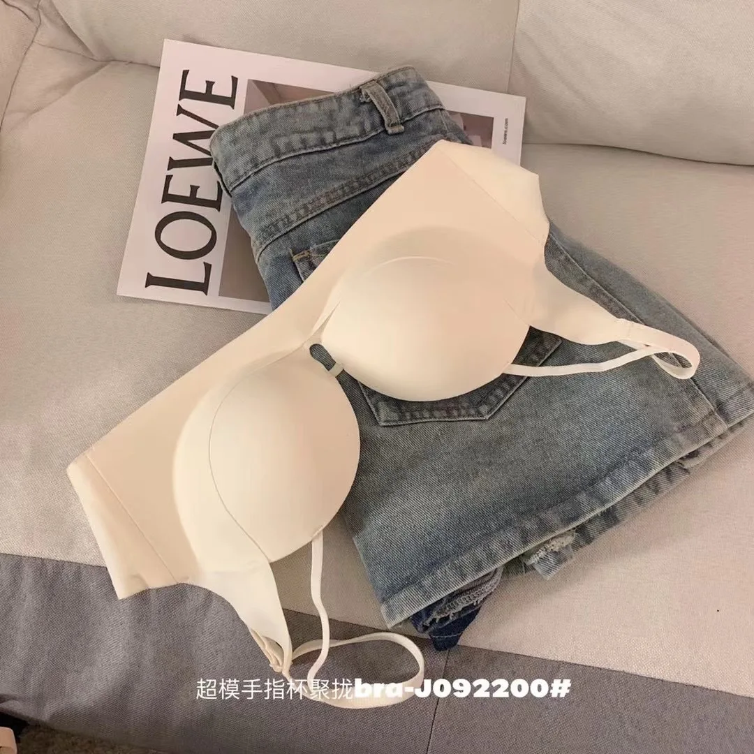 Super Model Finger Cup Senseless Soft Support Traceless Underwear Beautiful Back Wire Free Women's Bra