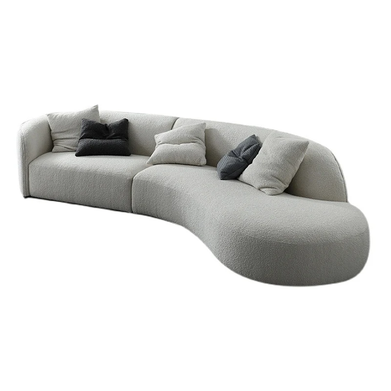 Modern Modular Sectional Sofa Counter Home Luxurious White Curved Velvet Fabric Sofa Bed Lounge Office Waiting Couch