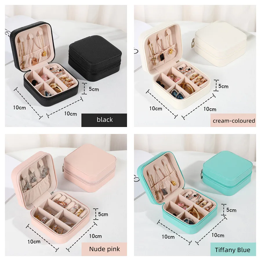 Simple Portable Jewelry Box Travel Jewelry Bag Earring Necklace ...