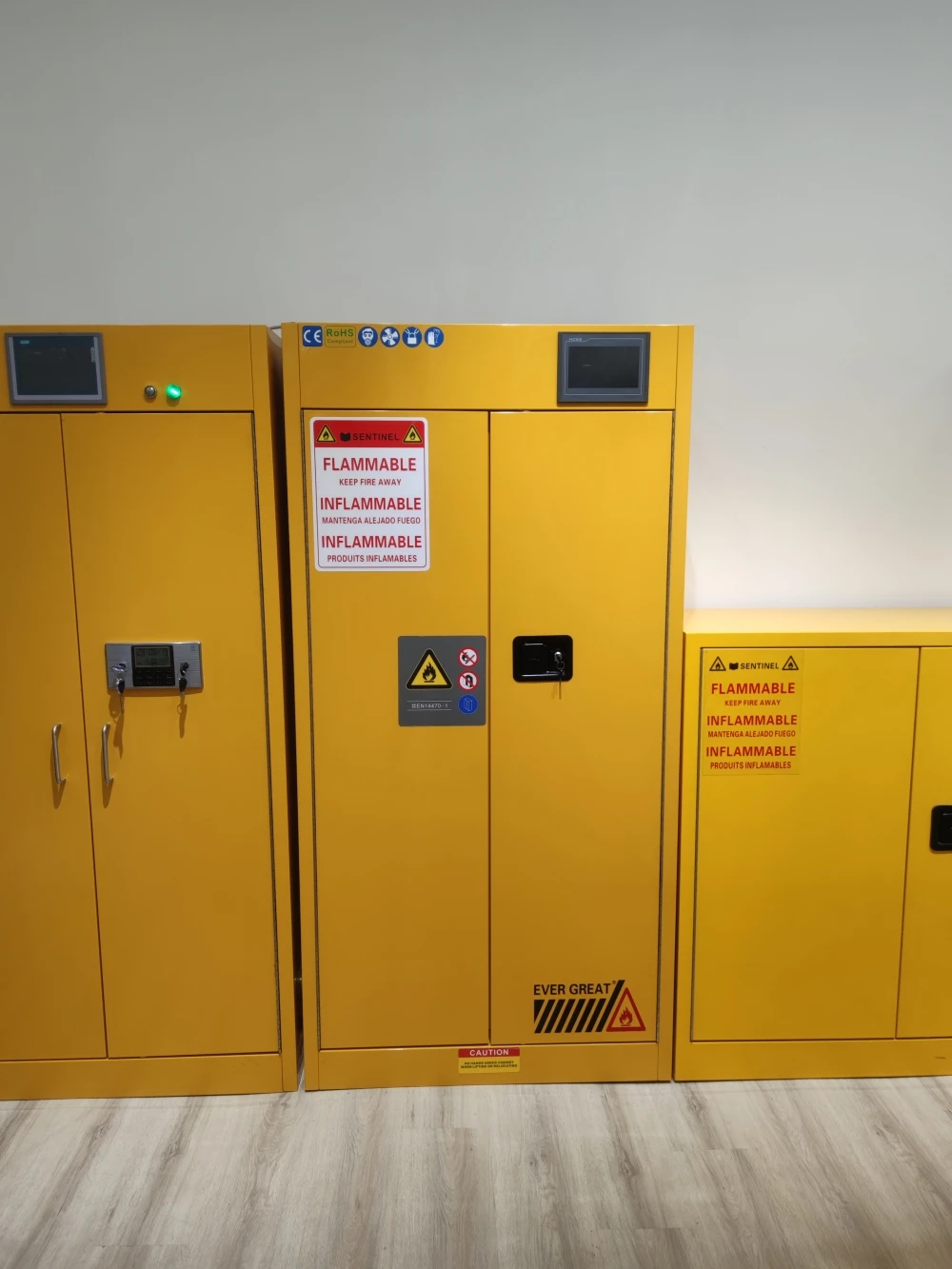 Lab furniture Industry Full steel Chemical Storage Yellow Blue CE Safety Flammable Cabinet