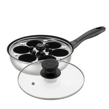 Factory price 6 cups non stick stainless steel cookware egg poacher frying pan set