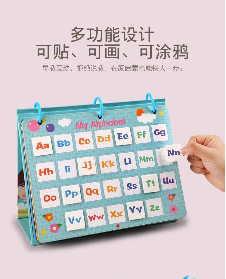 product custom early education graffiti busy pasting book baby preschool puzzle quiet printing sticker toy for toddlers kids441-26