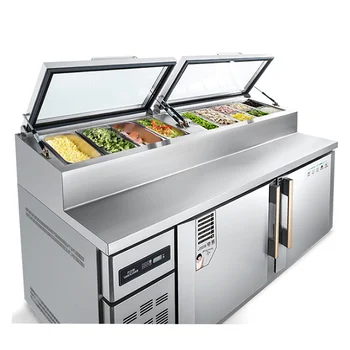 Sandwich Prep Table Refrigerated Pizza Prep Table Commercial Counter top Salad Refrigerator