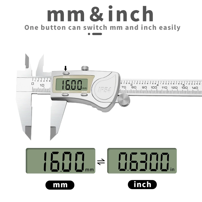 Ditron Stainless Steel Digital Caliper 0150mm 6 Inch Digital Vernier