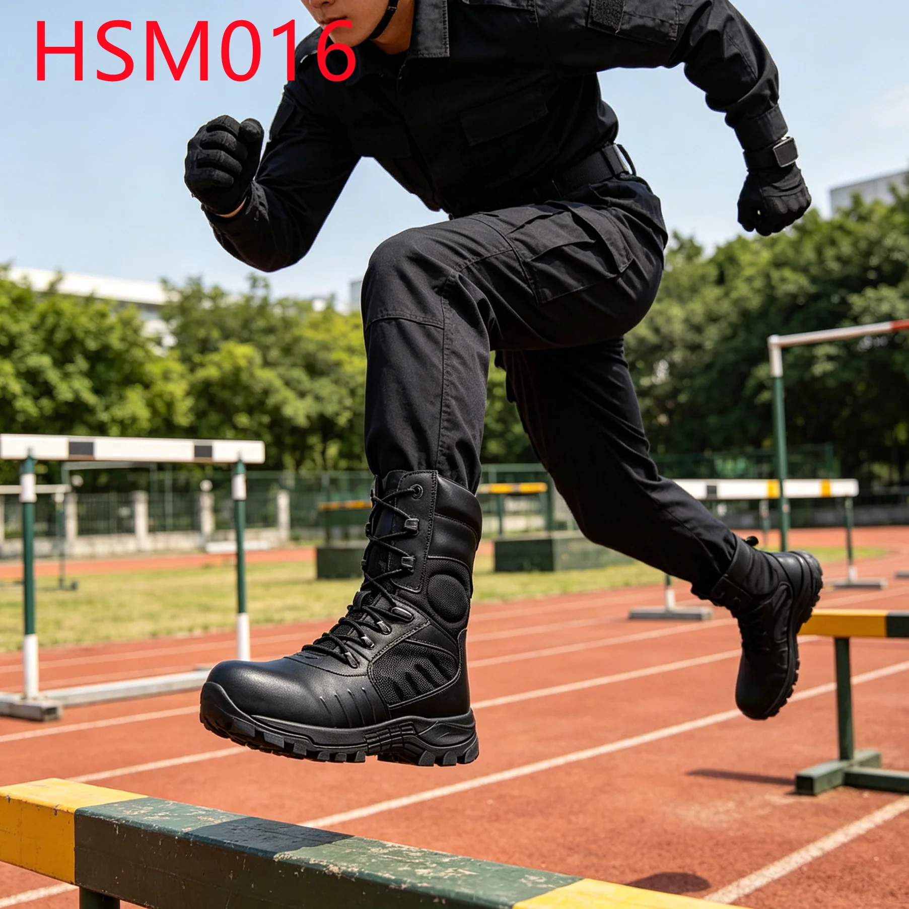 YYR, Bottes de combat pour activités extérieures avec système de soutien flexible, bottes de secours en montagne avec semelle en PU et caoutchouc assurant un soulagement de la pression, bottes de randonnée HSM016
