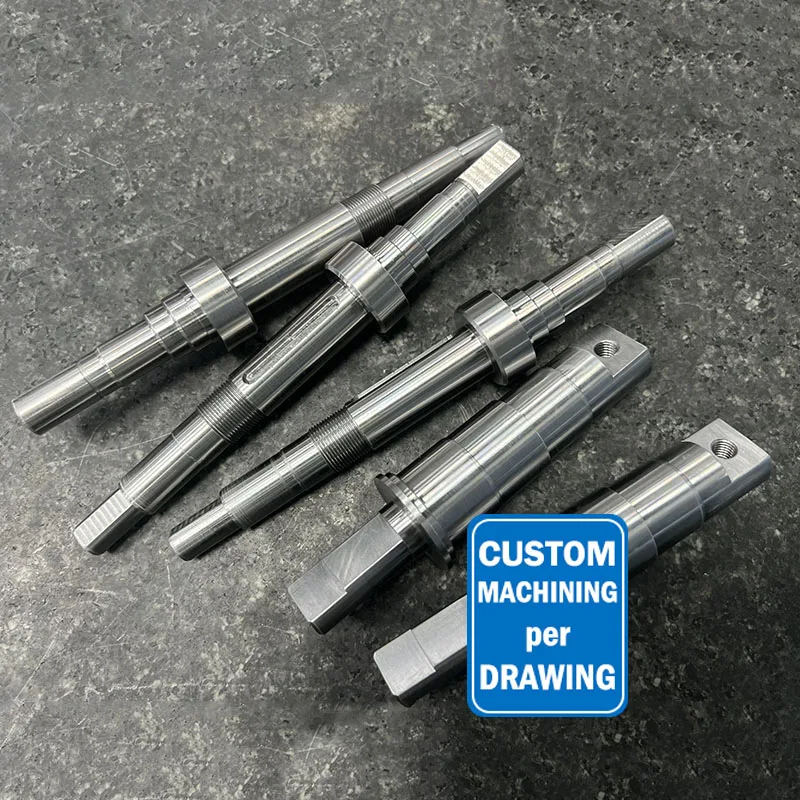 CNC Shaft Custom Linear Actuator Gear Shaft Stainless Steel Drilling and Milling Turning Machining Input Shafts