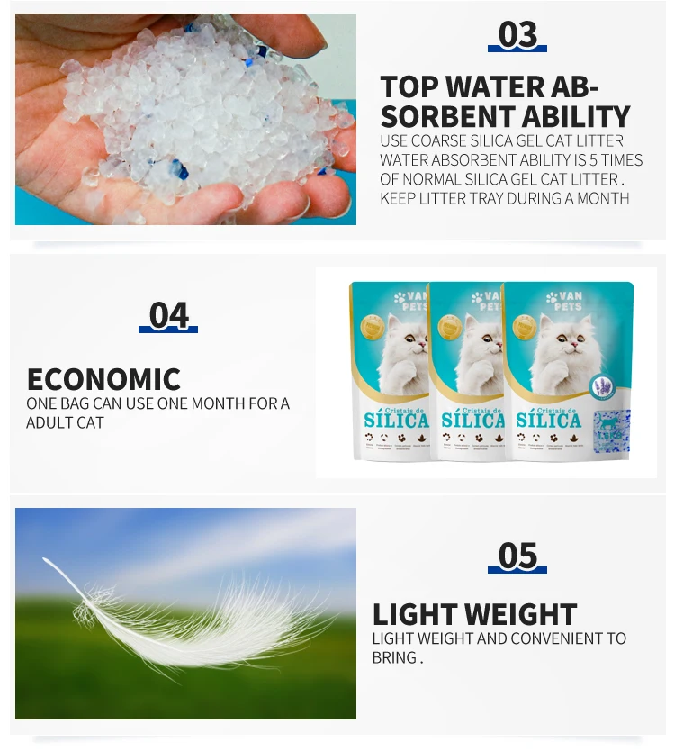 Highly Absorbent Natural Micro Crystal Cat Litter 3.8l Non Clumping