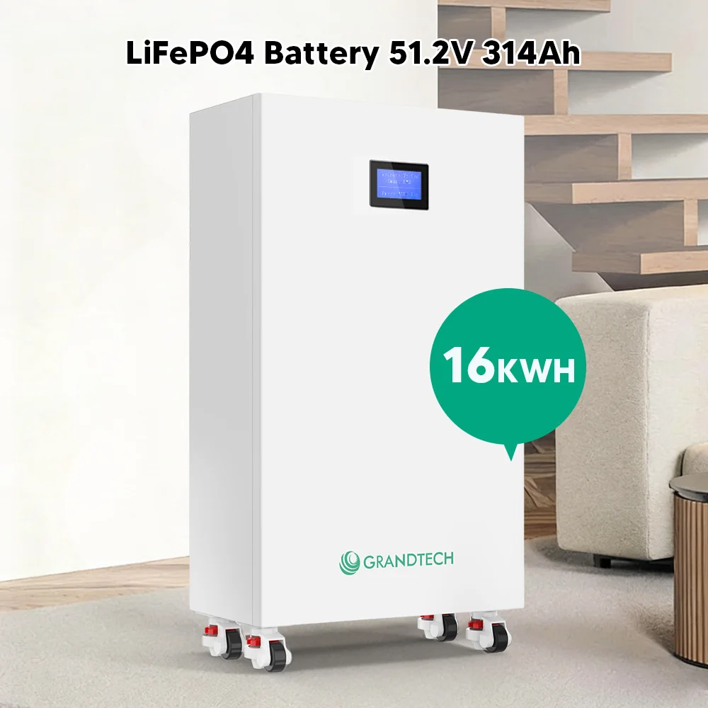 314ah 200Ah Wall Mounted Power Wall Battery 10Kwh 16kwh LiFePO4 Solar Energy Storage System 48V LiFePO4 Batteries Pack Inverter