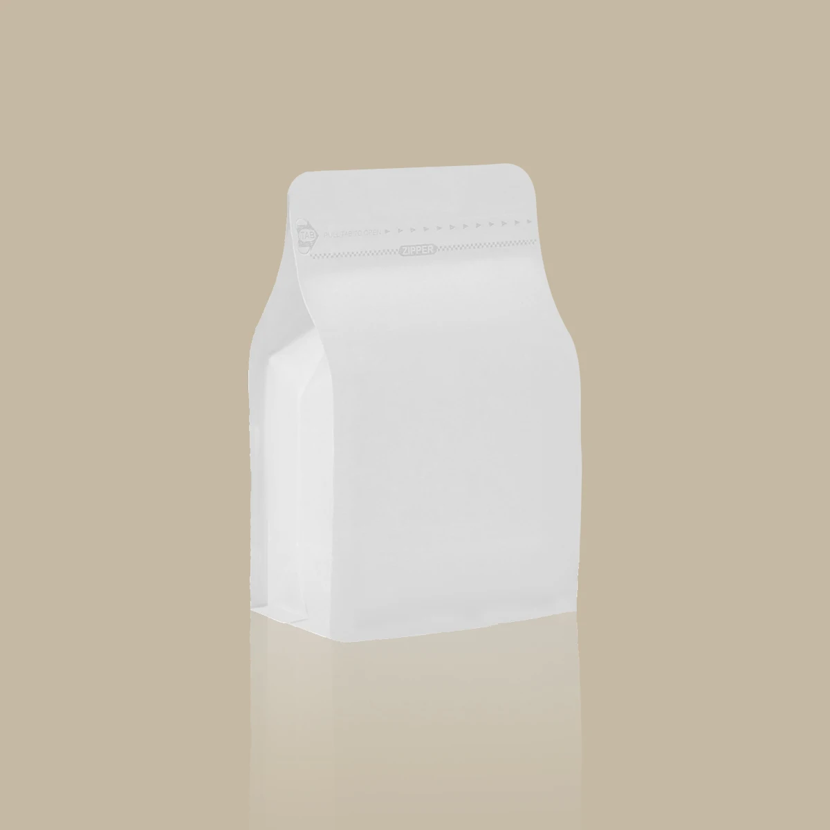 Resealable Biodegradable Recyclable Kraft Paper BRC Certified Matt White PE Plastic Square Bottom Zipper Bag Valve for Noodle supplier