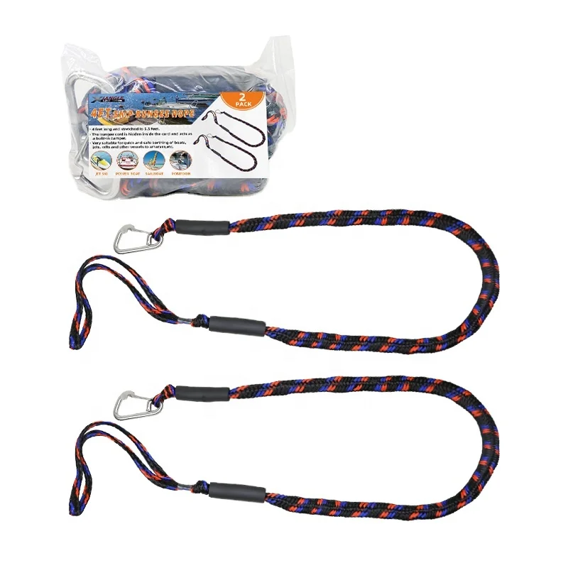 Custom Length Shock Absorb Anchor Rope Bungee Dock Line with Stainless Steel Clip