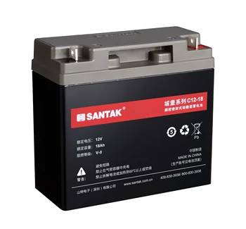 SANTAK High Quality 12V 18Ah UPS Battery Sealed Lead-Acid Battery for Uninterruptible Power Supplies