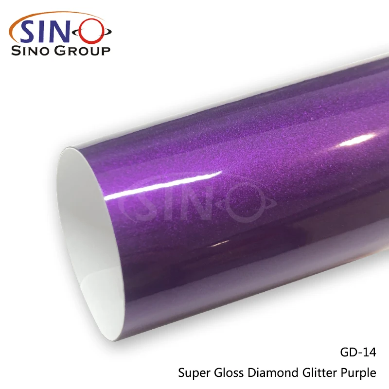 GD-07 Супер Блеск Алмазный блестящий красный воздушный пузырьковый винил для автомобиля