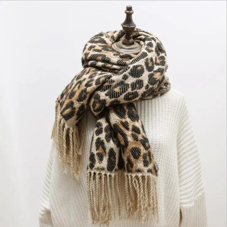 leopard cashmere scarf