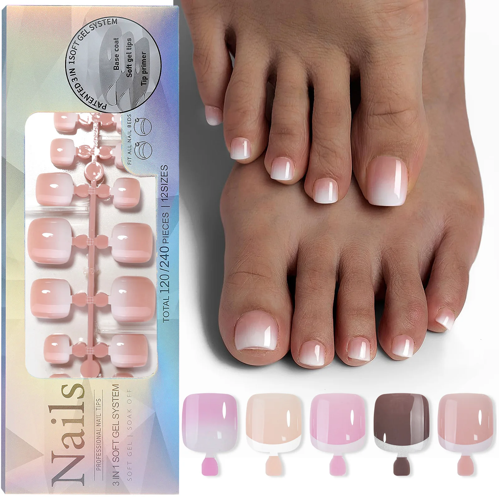 Floor to Toe Nude Nails That Fit Perfectly