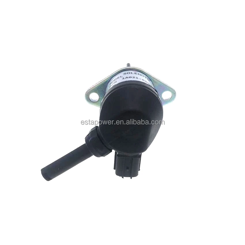 Fuel Shut Off Solenoid 1A021-60010 Compatible With Kubota Tractors & Bobcat Skid Steers (V2003, D1503 Engines, 12V) - View #3