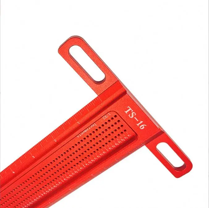TEBAK W-74 Aluminum Alloy Line Drawing Marking Gauge DIY Measuring Tools Scriber T Type Ruler Measuring Scribe Scribing Ruler