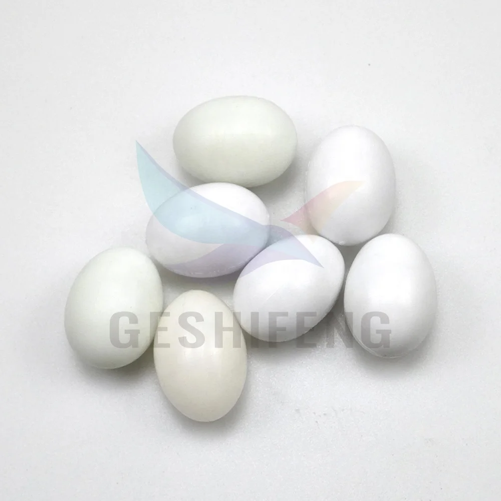 GAESHOW 50 Pcs Faux Œufs de Pigeon, Faux Œufs de Pigeon Solides, Oeufs de Pâques en pour Peindre ou Couvrir 3.8 cm, Eclosion Élevage Fournitures Faux Oeufs