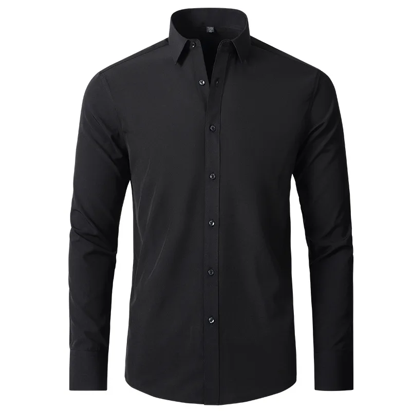 polyester spandex dress shirts Amazon.com: JEMITOP Men's Short Sleeve Dress Shirts Casual Business Formal Slim Fit Stretch Wrinkle Free Button Down Shirt Black S : Clothing, Shoes & Jewelry