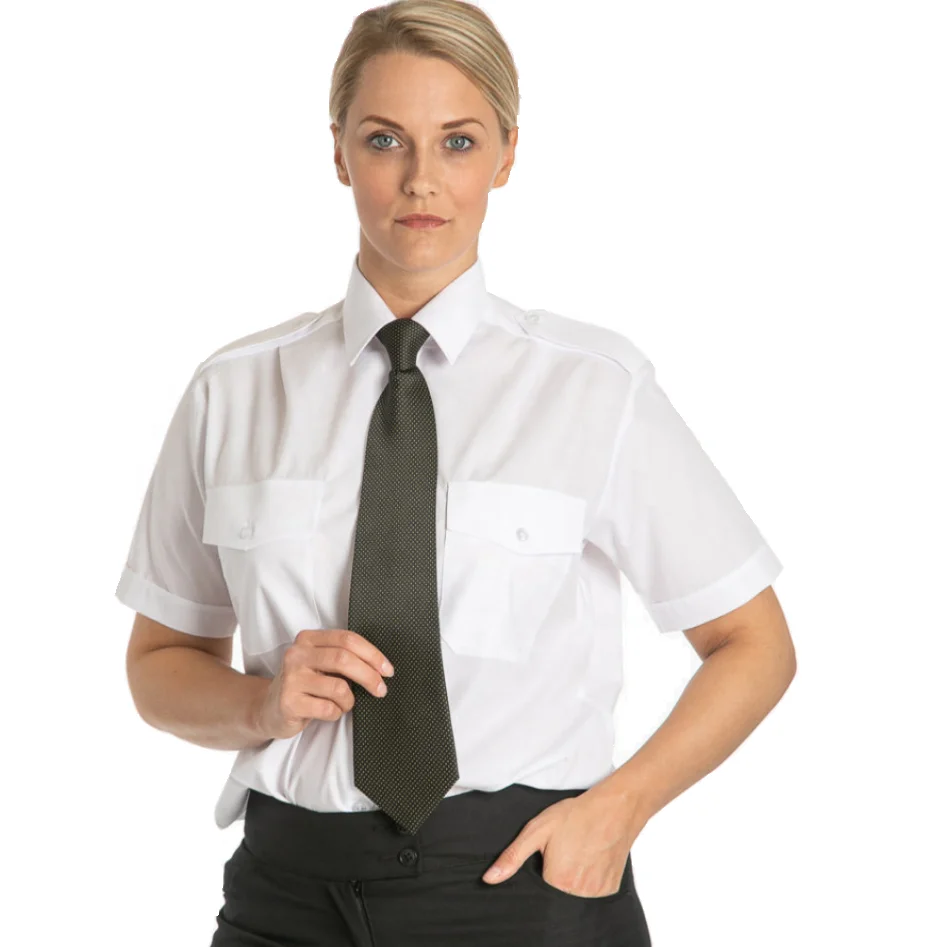 Manga corta o larga Hombres Mujeres Hombro Epaulets Camisas