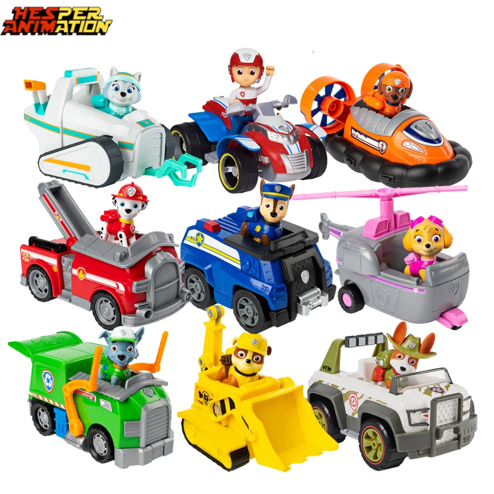 10 Styles Paw Patrolled Car For Children Hot Selling Pvc Car Toy