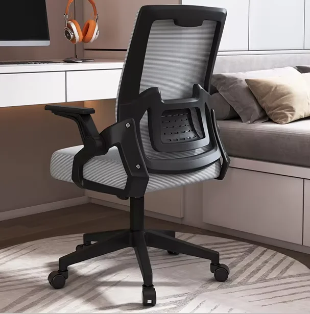 Commercial Grade Contemporary Ergonomic Office Chair-Heavy Duty Mesh Swivel Task Chair with Flip-up Armrests & Lumbar Support