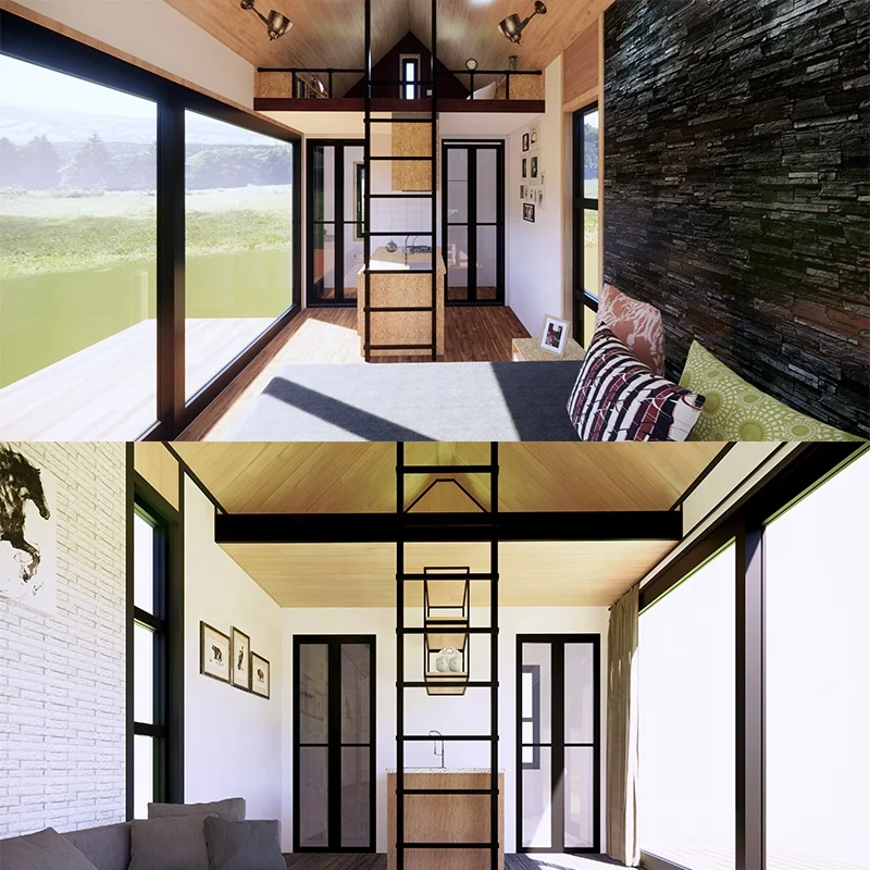 High Insulation Value Earthquake Resistant SIP Panel House Shell Kit Package China Manufacturer Prefab House Villa Cafe Home
