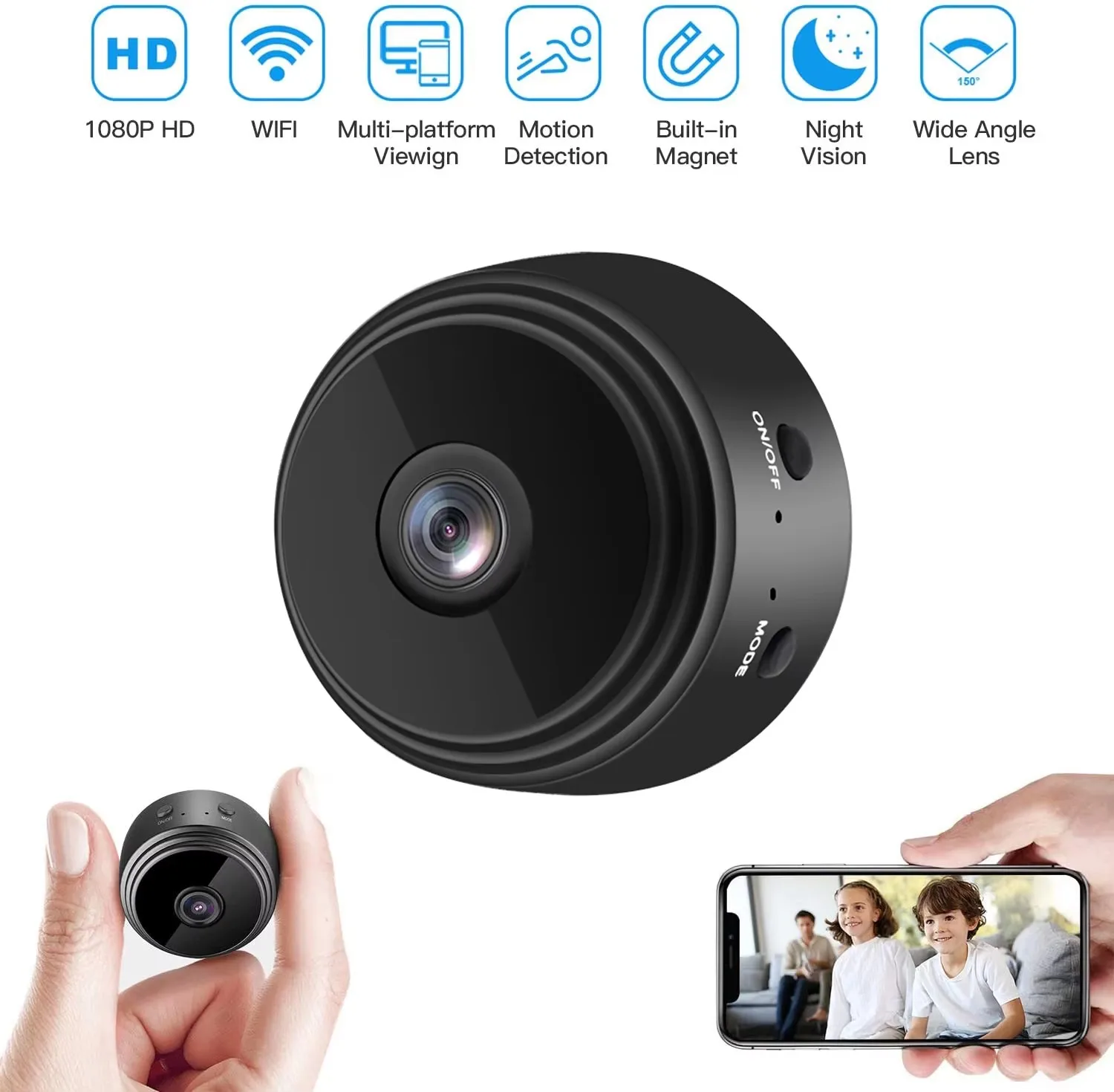 1080P WiFi Monitoring Security Protection With Motion Night Version Wifi Cameras for Home A9 Mini Camera