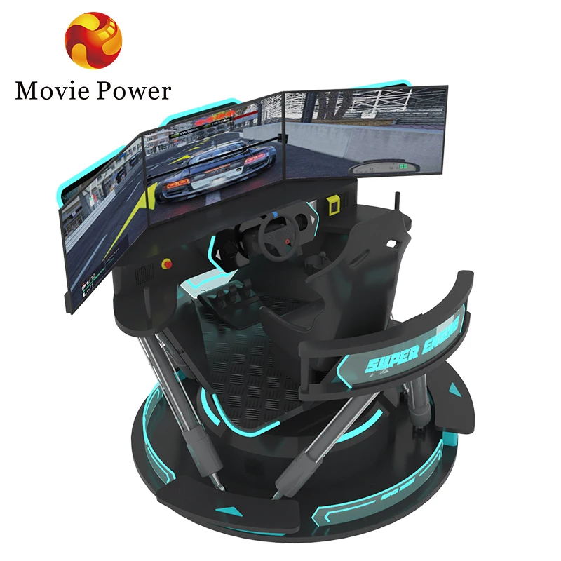 VR 9d Movie Power 9d VR Racing Driving Simulator Electric Car for Amusement  Park