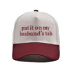 Wine red rice-put it on my husbands tab trucker baseball cap