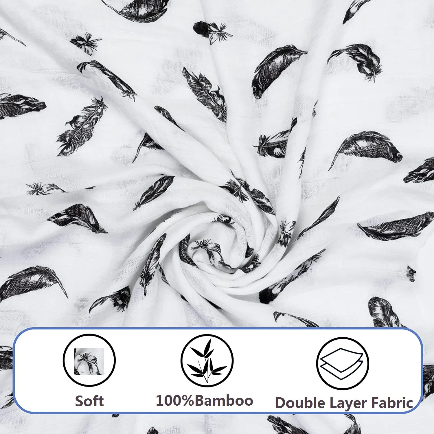 Wholesale Custom Print Quilt Bamboo Swaddle Muslin Baby Child Swaddle