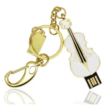 Luxury Jewelry Music Guitar stick USB pen drive,jewelry key chain guitar design usb memory stick