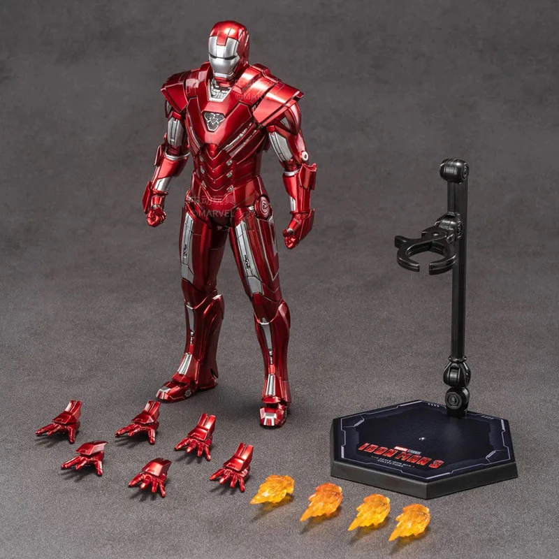 Zd Toys Iron Man Original Genuine Marvel 10th Anniversary Edition Iron  Man Mk33 Not Glow 1/10 Action Figures Movable Joints