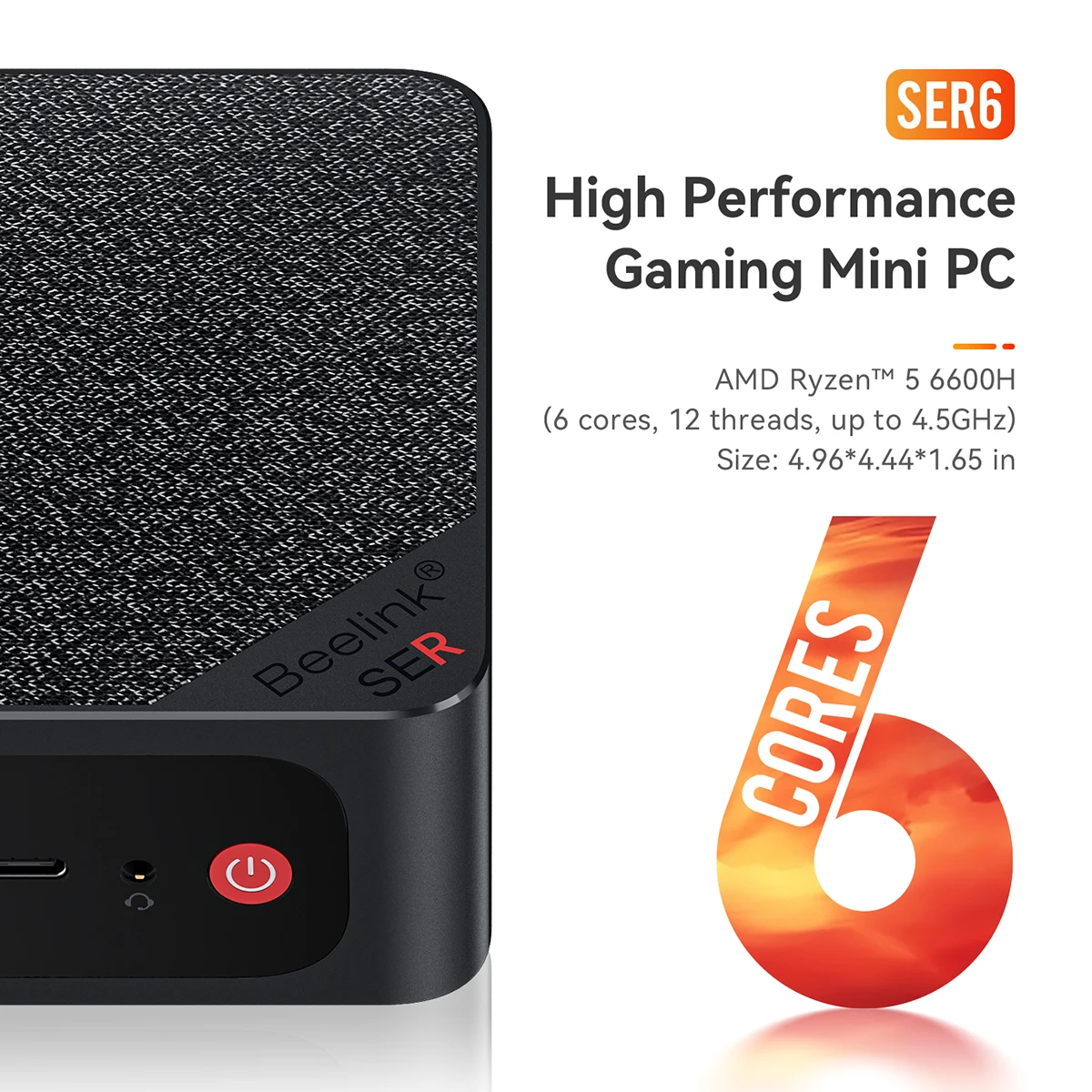Beelink SER6 AMD 6600H - Powerful Mini PC for Work & Gaming