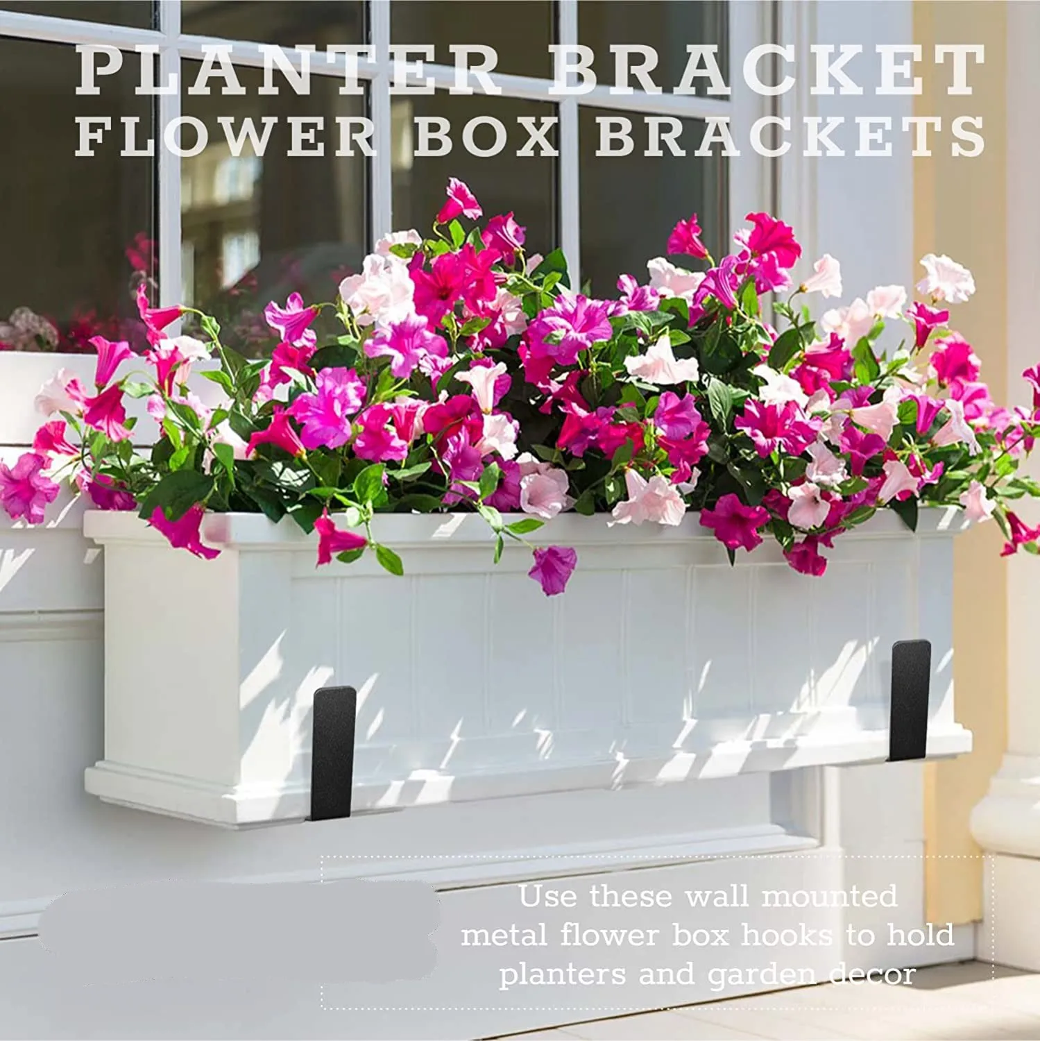 Universal Outdoor Steel Mounting Durable Hanging Planter Box Brackets