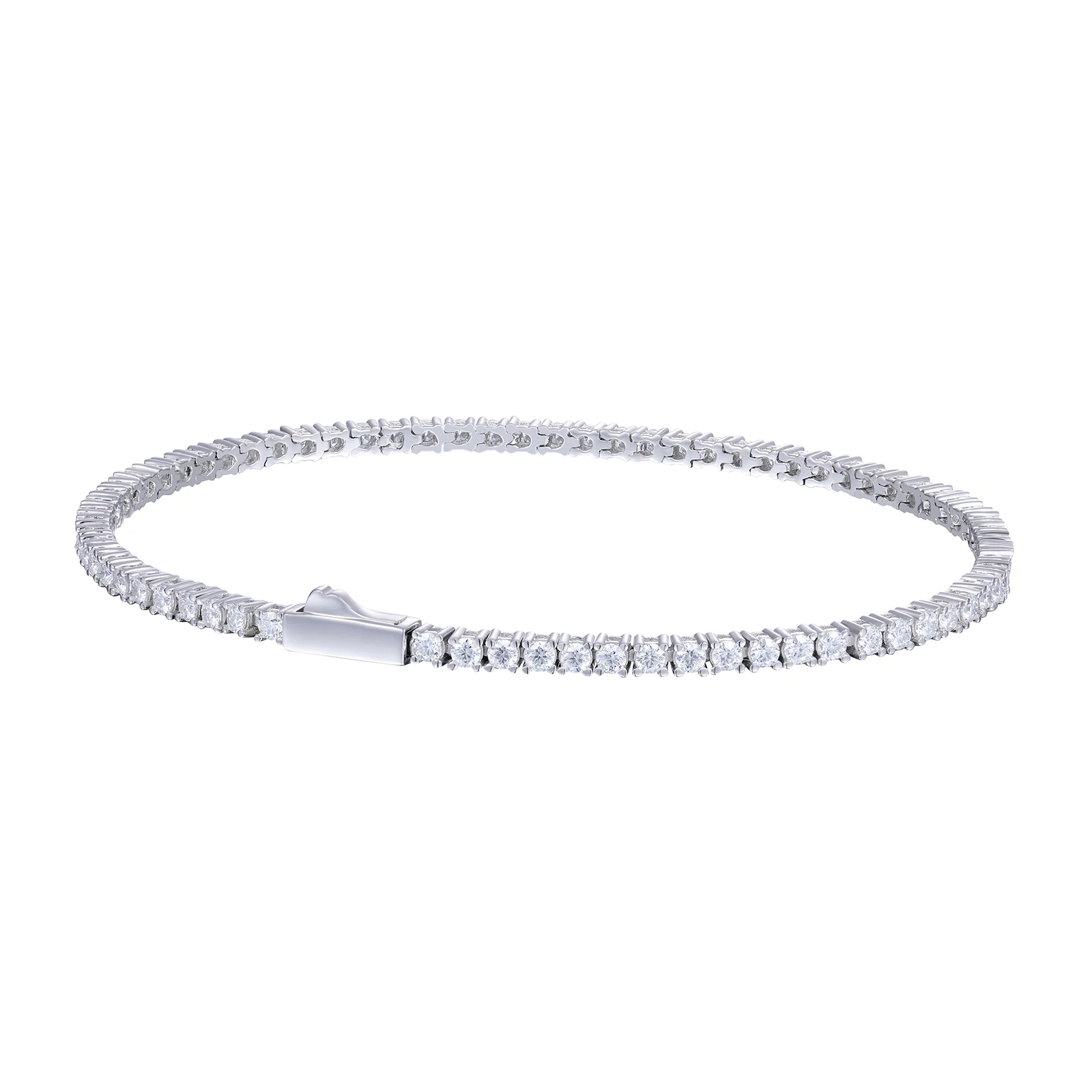 Goldum NYC Real Sterling Silver 925 Kids Baby Round CZ Tennis Bracelet – 2.5mm, Zircon Stones