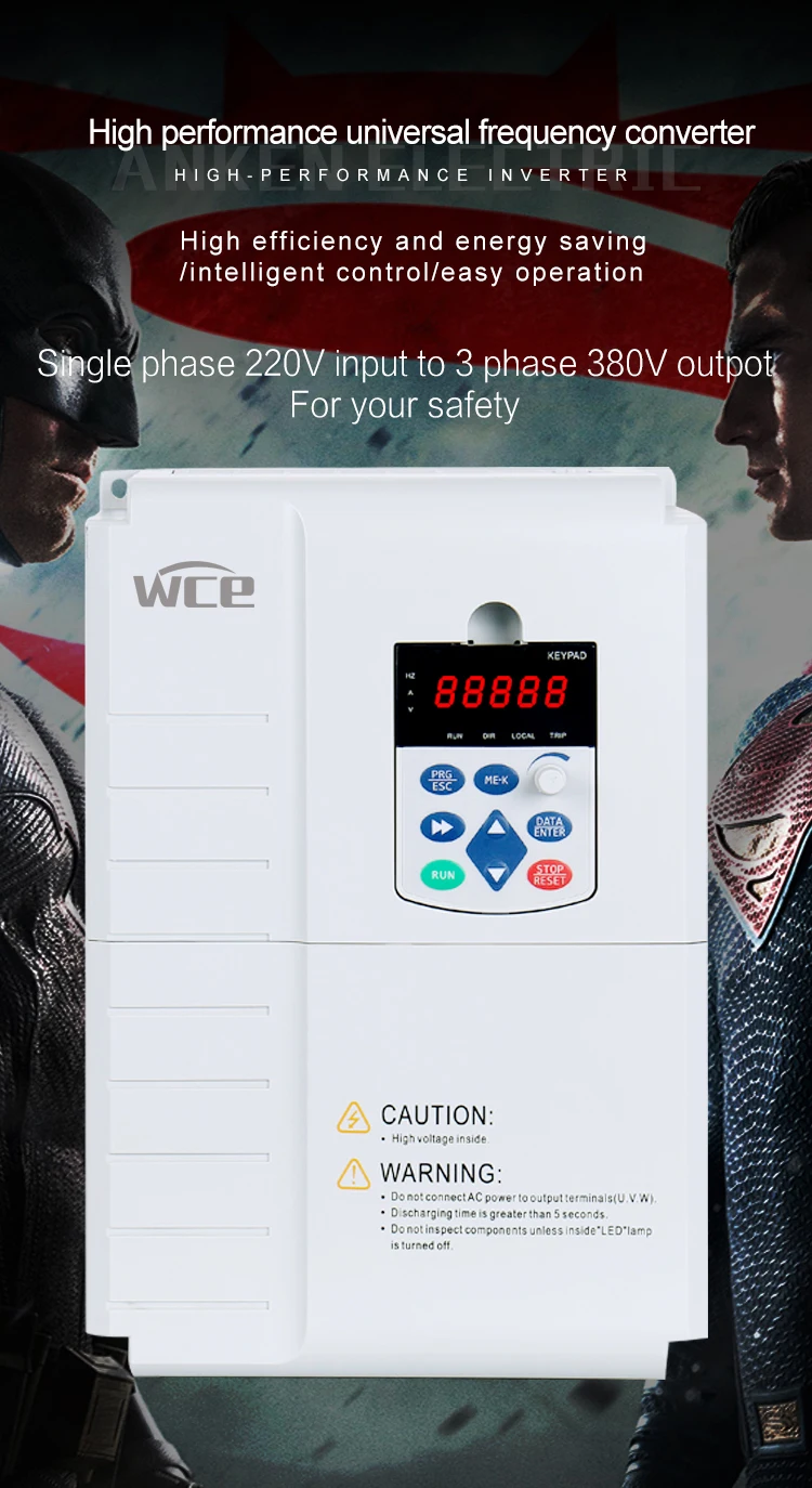 Professional Vector Control Frequency Converter AC 380V 3 Phase Input ...